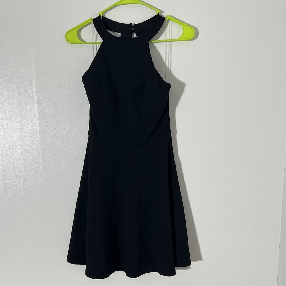 Speechless Black high neck open back Mini Dress size M‎